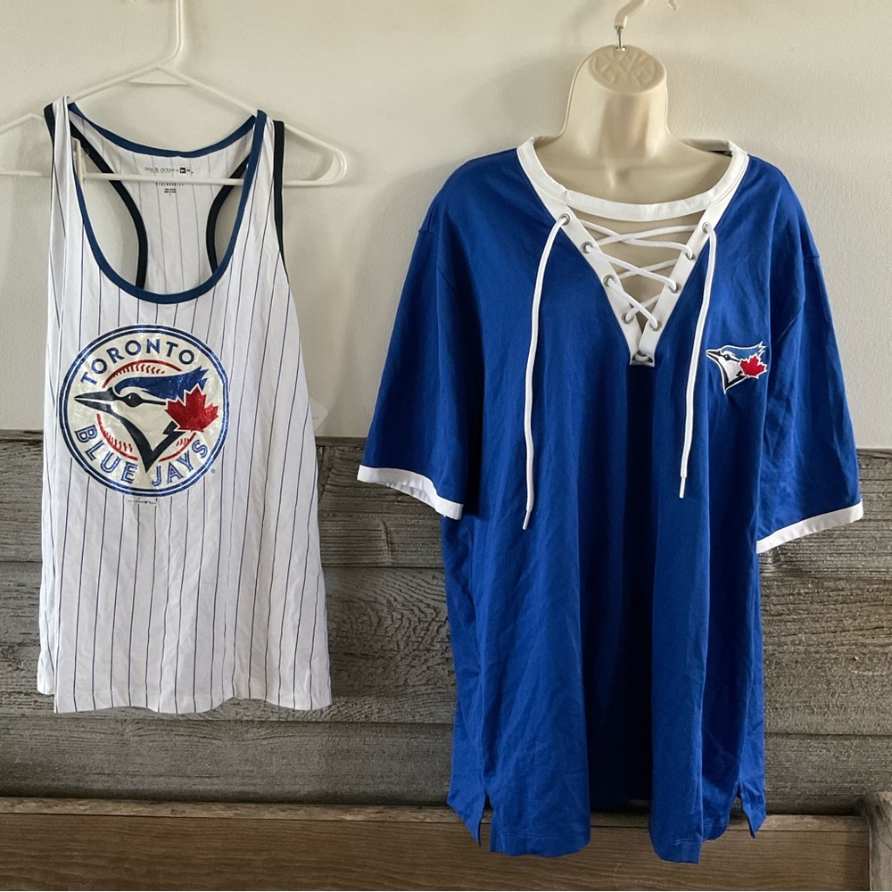Toronto Blue Jays ladies shirts (lot of 2) Size Large both NWT (P1)